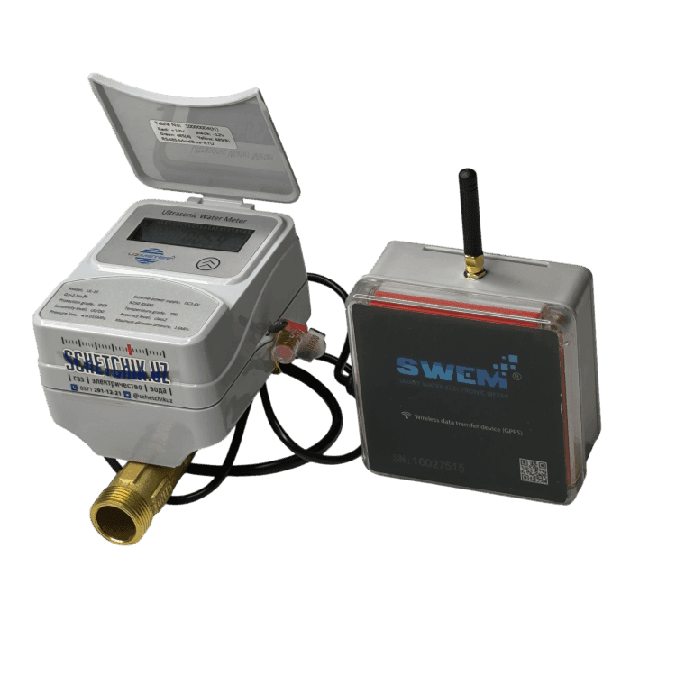 Комплект | UzMeter Dn-15 электронный счётчик воды + модем - 1