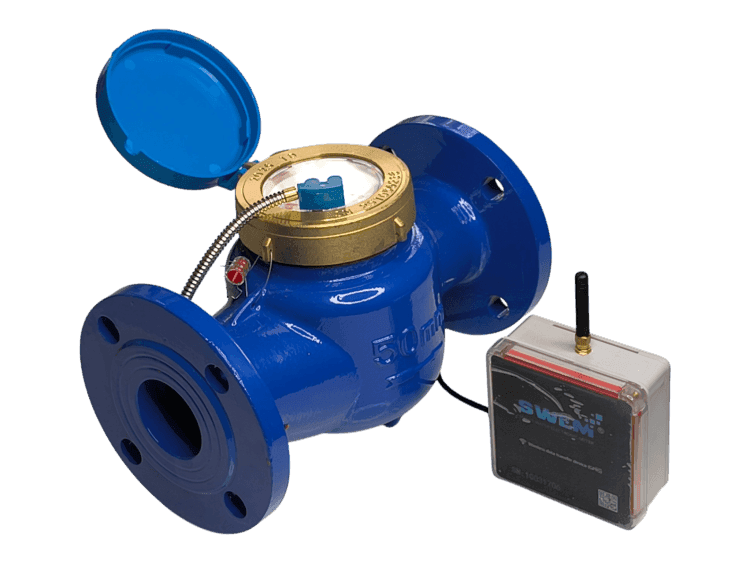 Комплект | импульсный счётчик воды flansli | UzMeter-50 + модем - 1