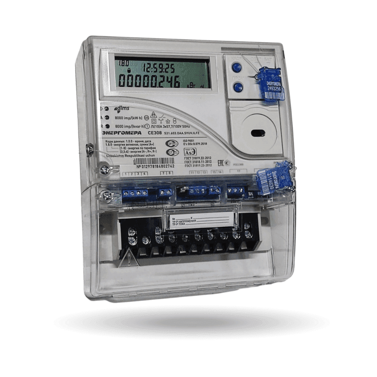 трёхфазный счётчик электроэнергии | CE-308 s31 503 | 100V 5A Energomera - 1